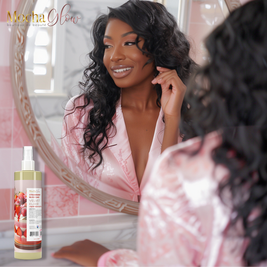 Mocha glow liquid body butter hydrating skin