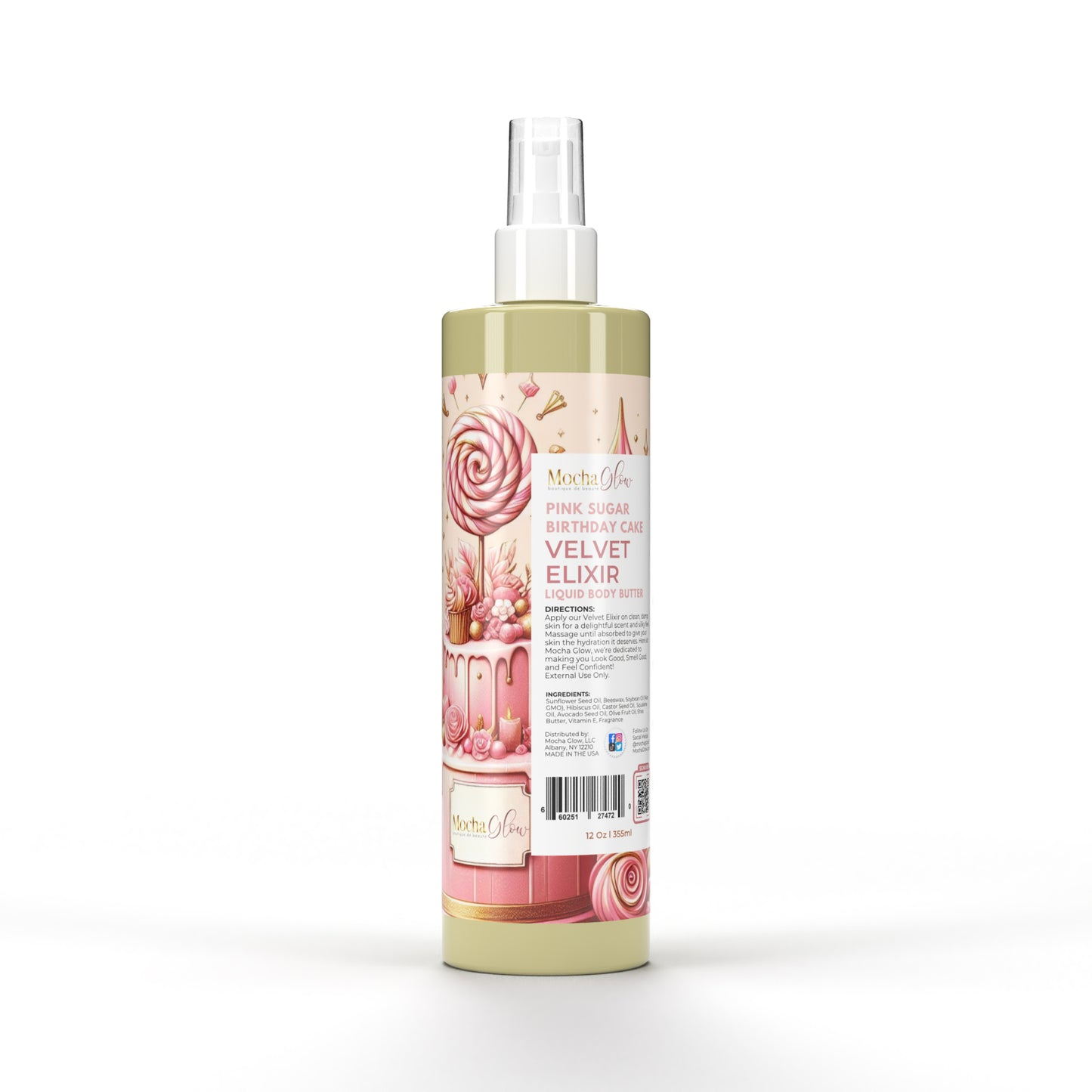 Velvet Elixir | PINK SUGAR BIRTHDAY CAKE | Liquid Body Butter
