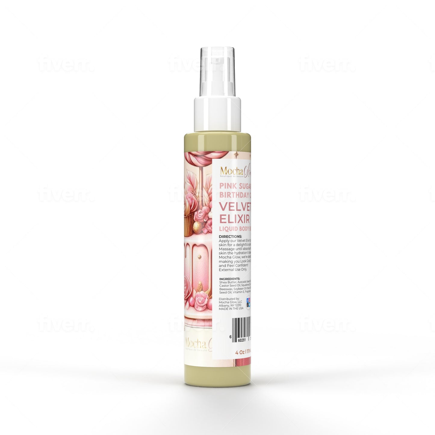Velvet Elixir | PINK SUGAR BIRTHDAY CAKE | Liquid Body Butter